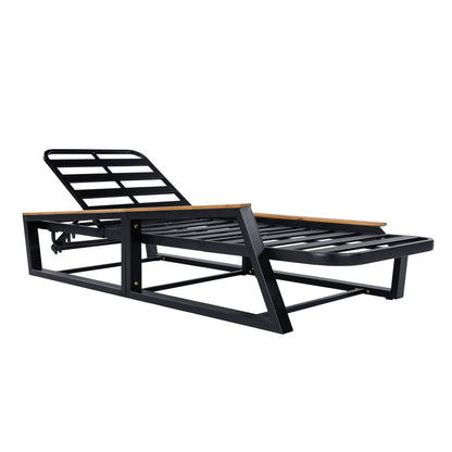 3 Piece Adjustable Outdoor Chaise And Side Table