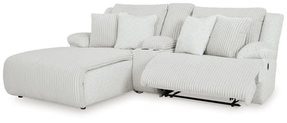 Top Tier Corduroy Reclining Sectional with Chaise
