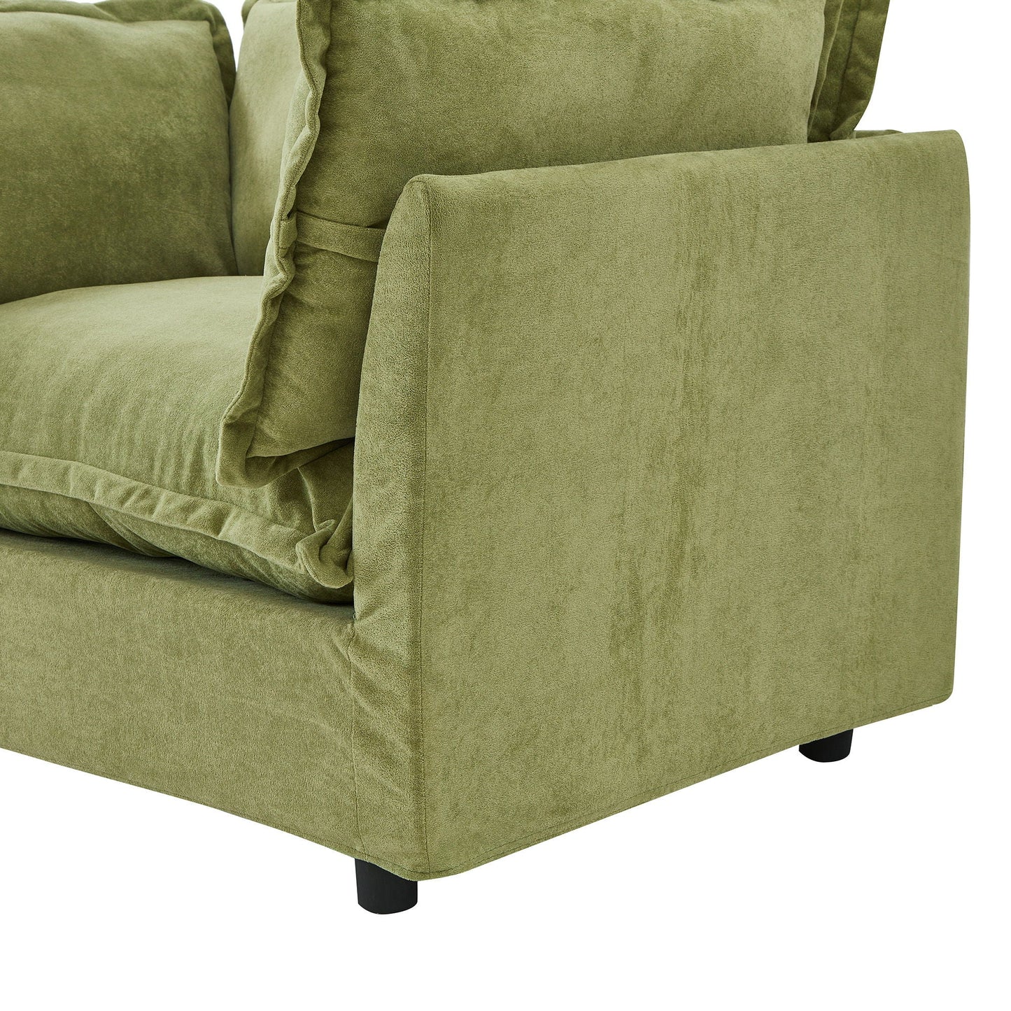 Modern Fabric Armchair with a Movable Ottoman