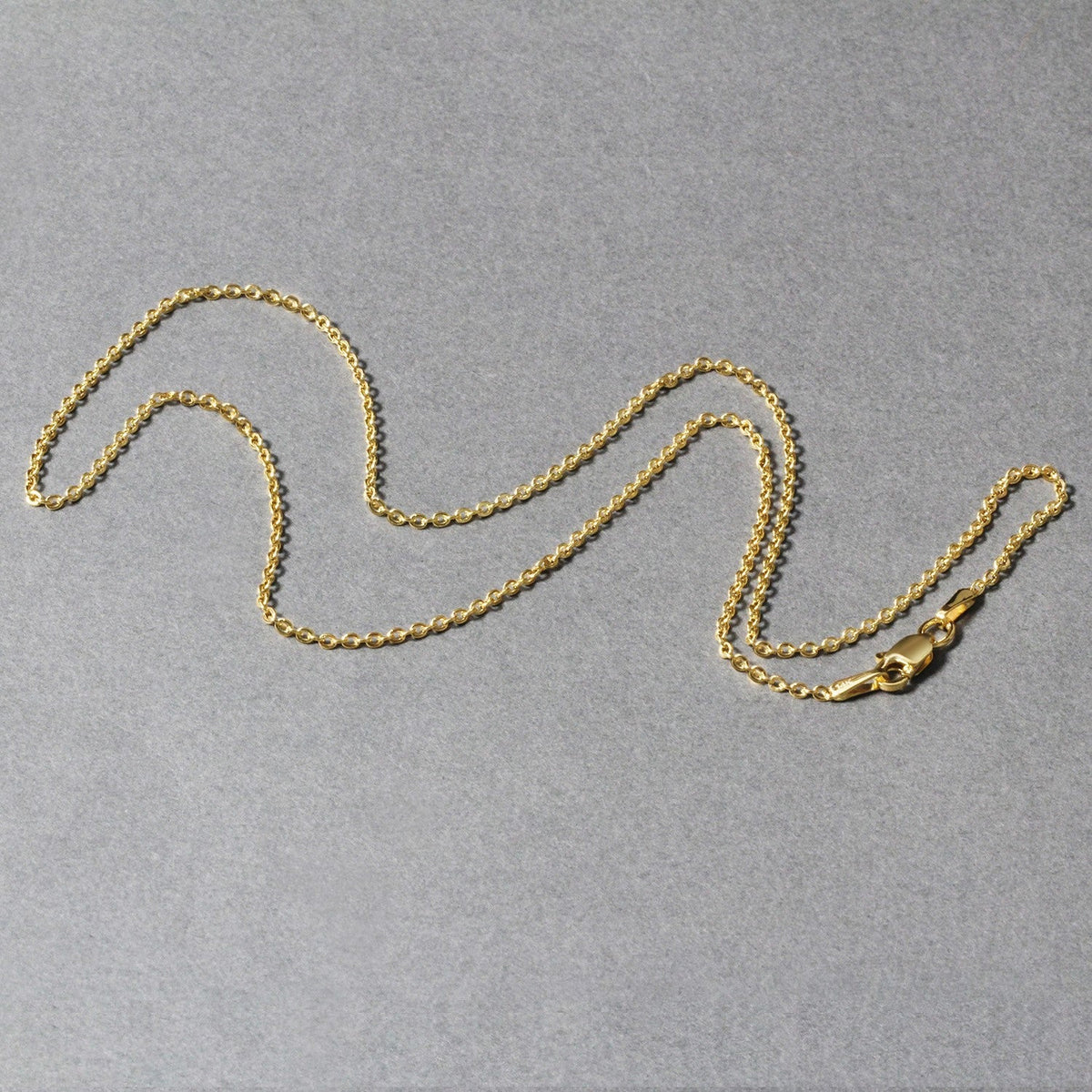14k yellow gold Forsantina Lite cable link chain necklace 1.5mm with lobster clasp on Tampa Home & Garden Store