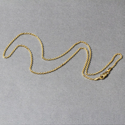 14k yellow gold Forsantina Lite cable link chain necklace 1.5mm with lobster clasp on Tampa Home & Garden Store