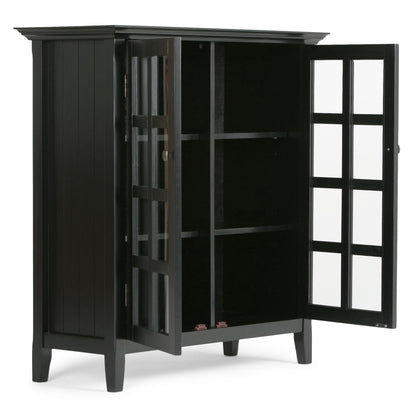 Acadian medium storage cabinet black glass-front accent cabinet by HouseOfZazla on Tampa Home & Garden Store