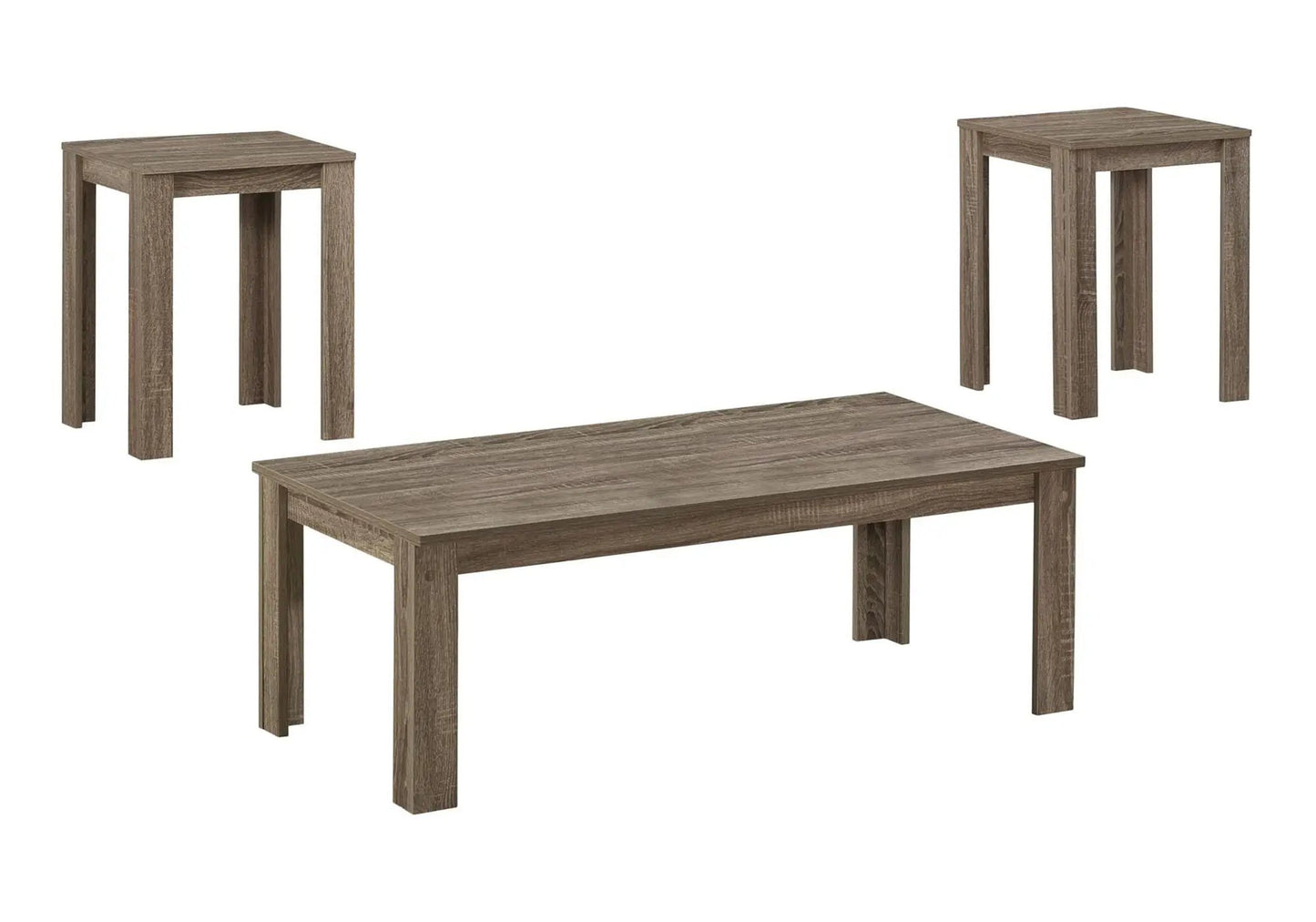 Coffee table with two end tables in rustic wood finish Unique Piece Furniture, set of 3 on Tampa Home & Garden Store