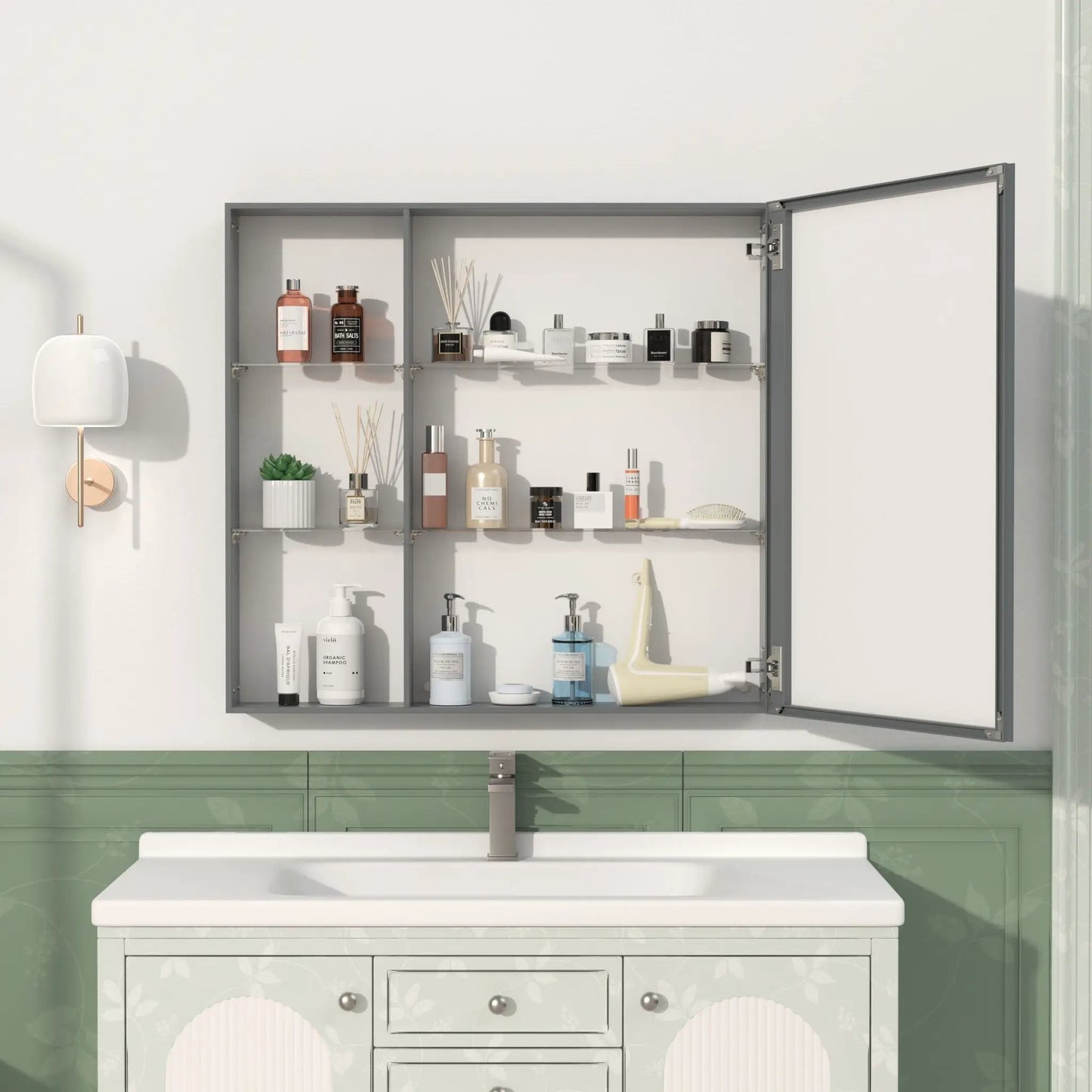 Medicine Cabinet Wall Mounted Mirror With Storage