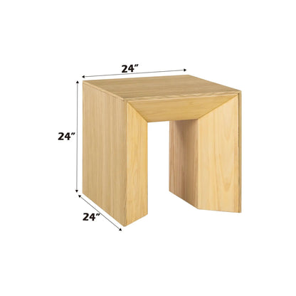 Harold coffee table natural wood 24in square minimalist design Unique Piece Furniture on Tampa Home & Garden Store