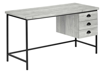 HouseOfZazla writing desk with light gray wood top, black metal frame, 4-drawer storage on Tampa Home & Garden Store