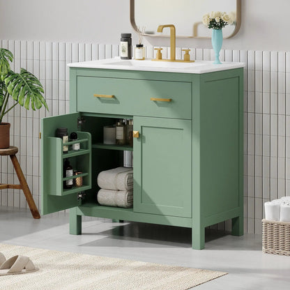 Bathroom Vanity Ceramic Sink and Soft Close Doors