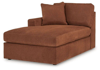 Modmax spice sectional chaise rust upholstery, 2 cushions by Unique Piece Furniture on Tampa Home & Garden Store