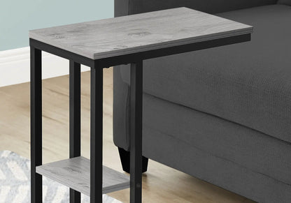 C Shaped Accent Table Marble Look and Modern