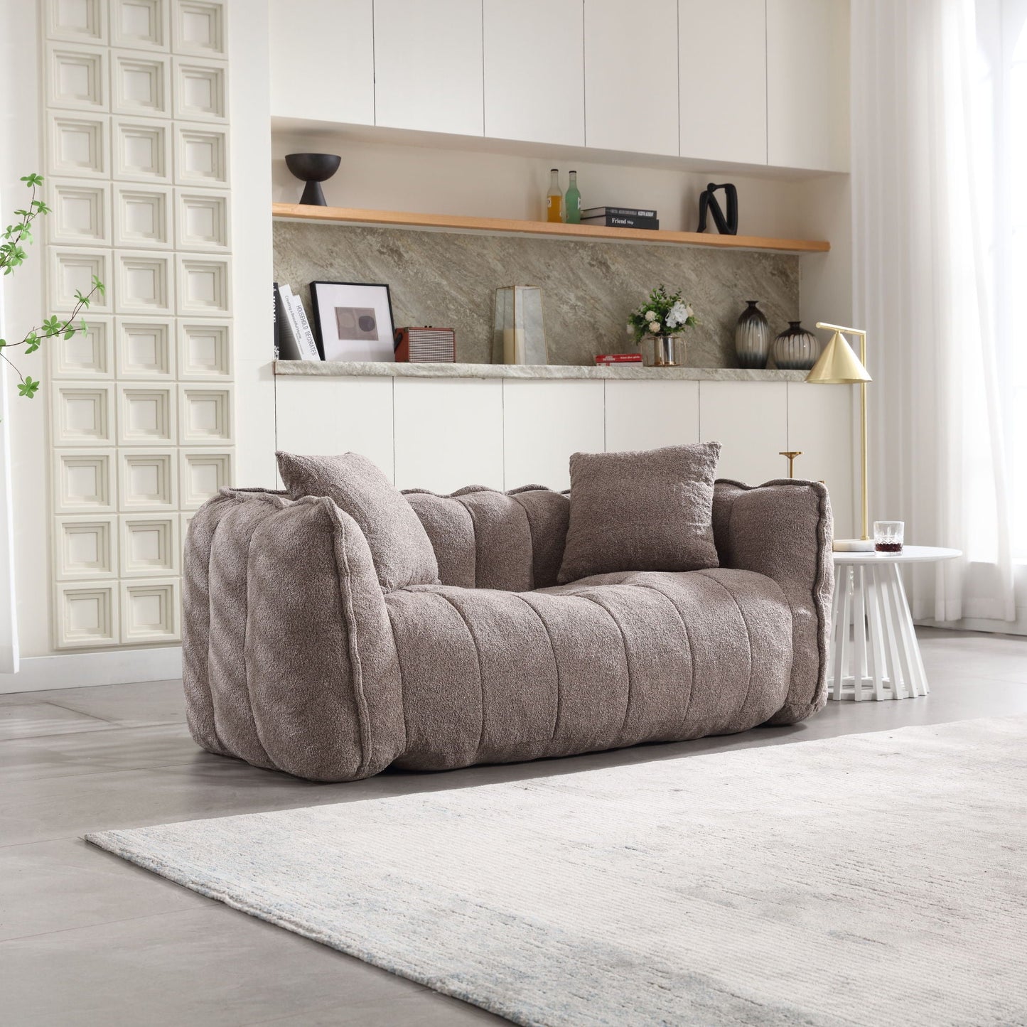 Cozy Beanbag Chair With Resilient Foam Core For 2