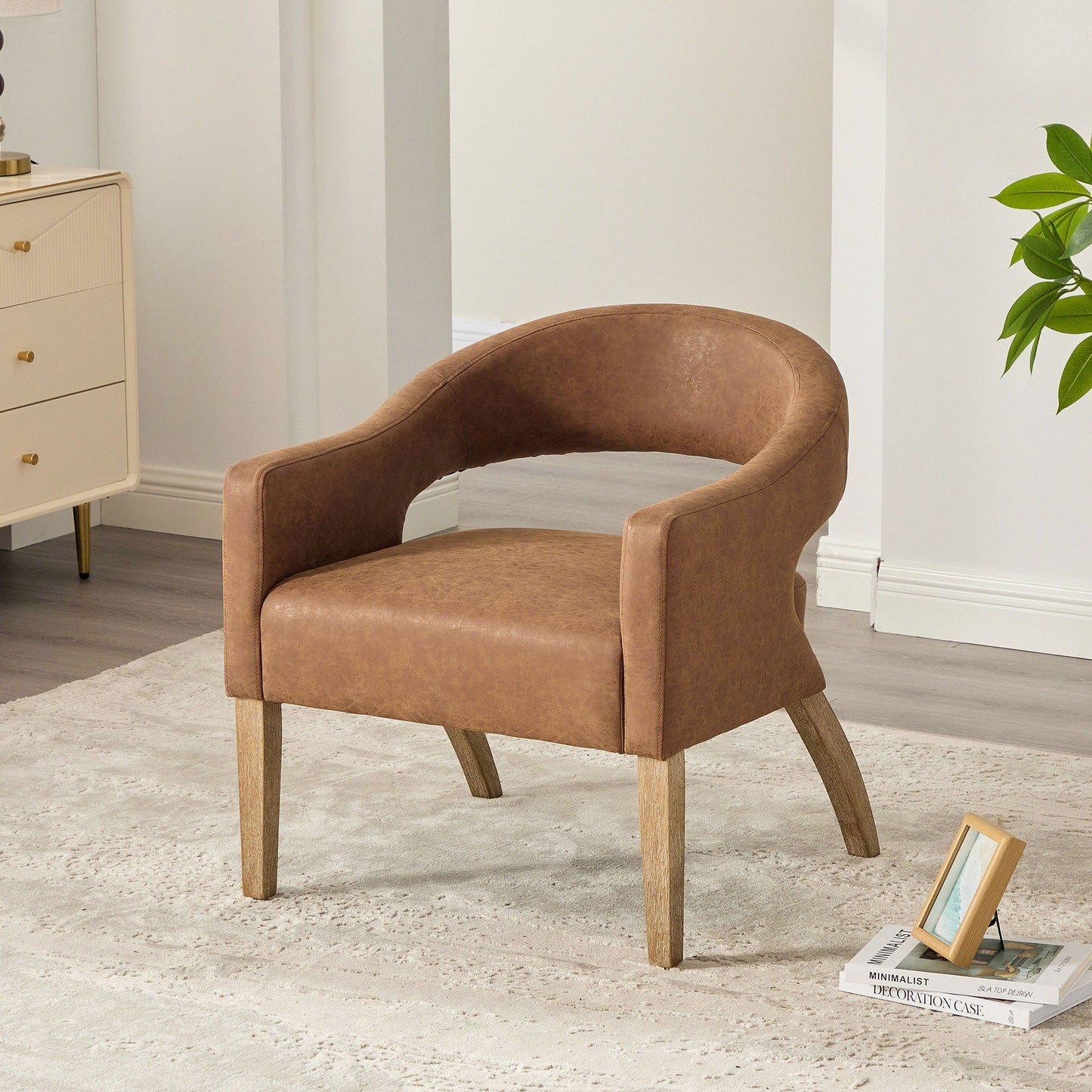 Mid Century and Modern Open Back Armchair