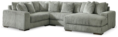 Lindyn Sectional Sofa with Cord Upholstery