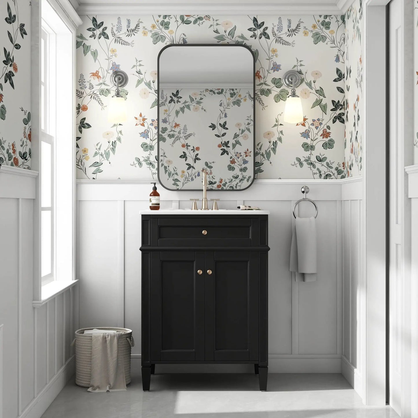 Bathroom Vanity With 2 Doors and Tip Out Drawer