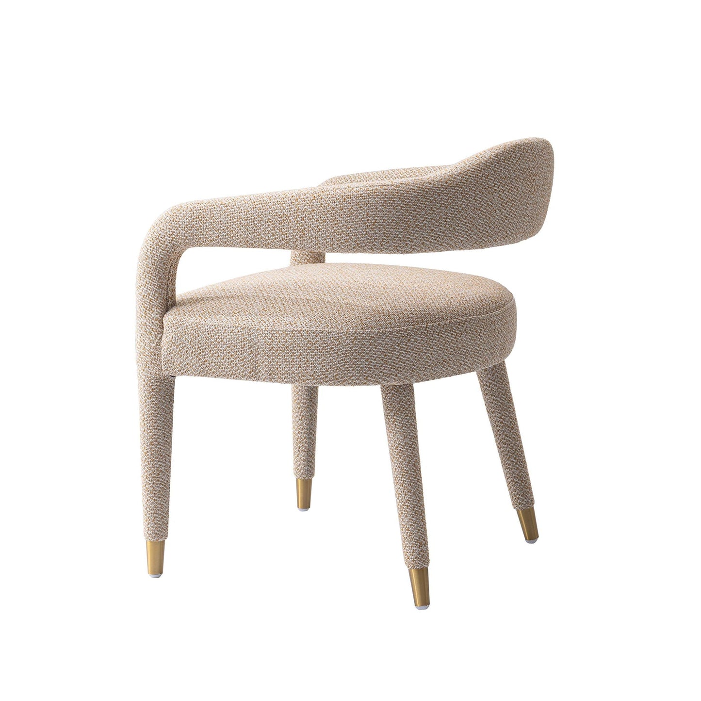 Aspen Solid Wood Mid Century Tweed Armchair