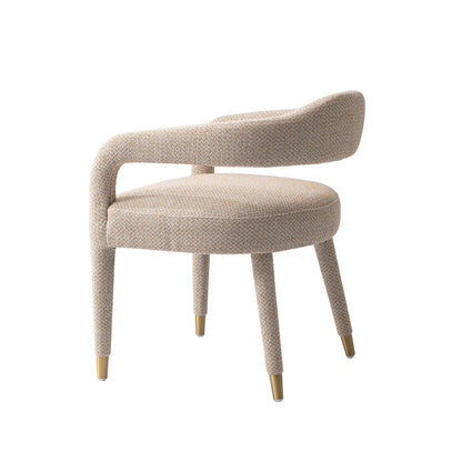 Aspen Solid Wood Mid Century Tweed Armchair