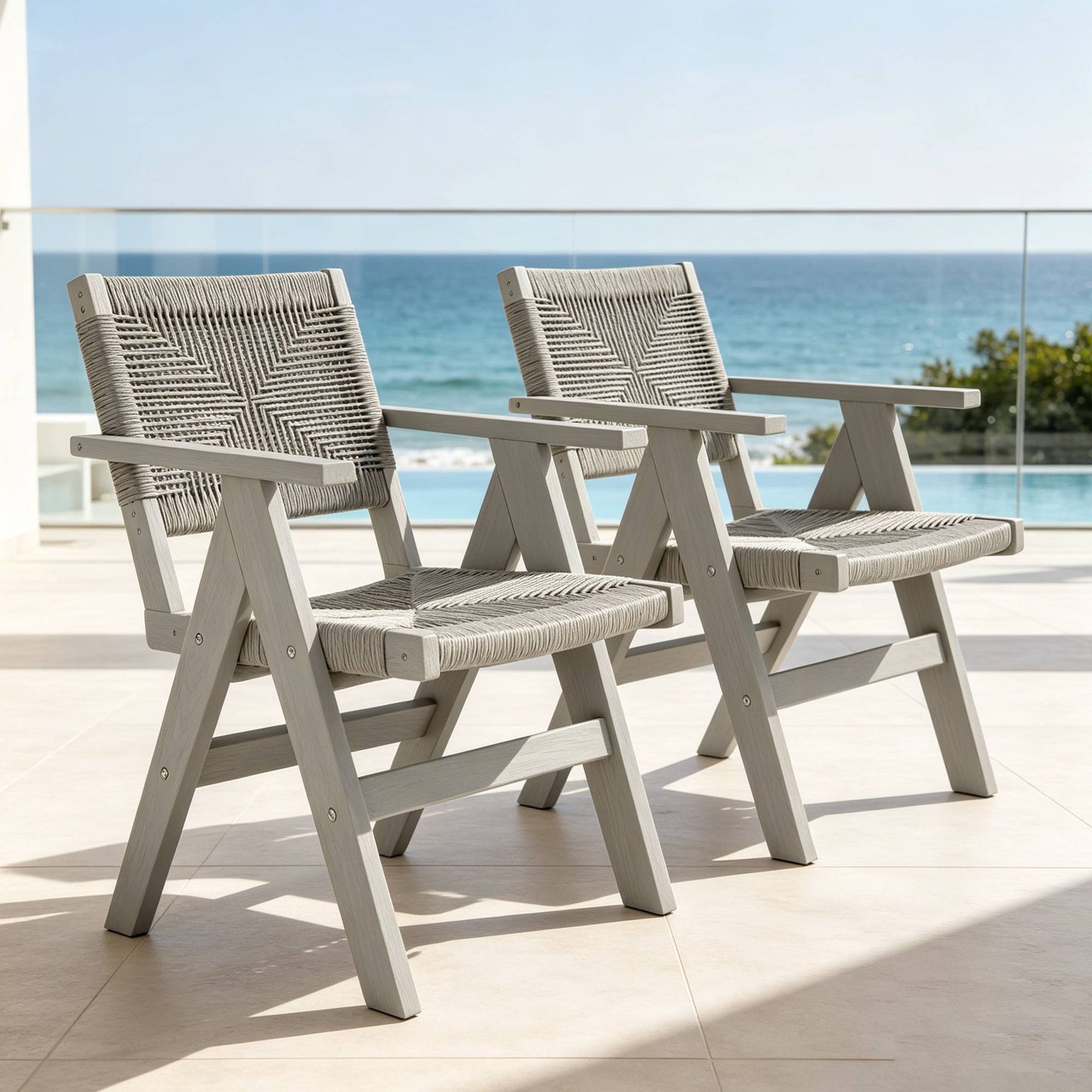 Pair Hips Dining Chairs For Garden And Patio Use