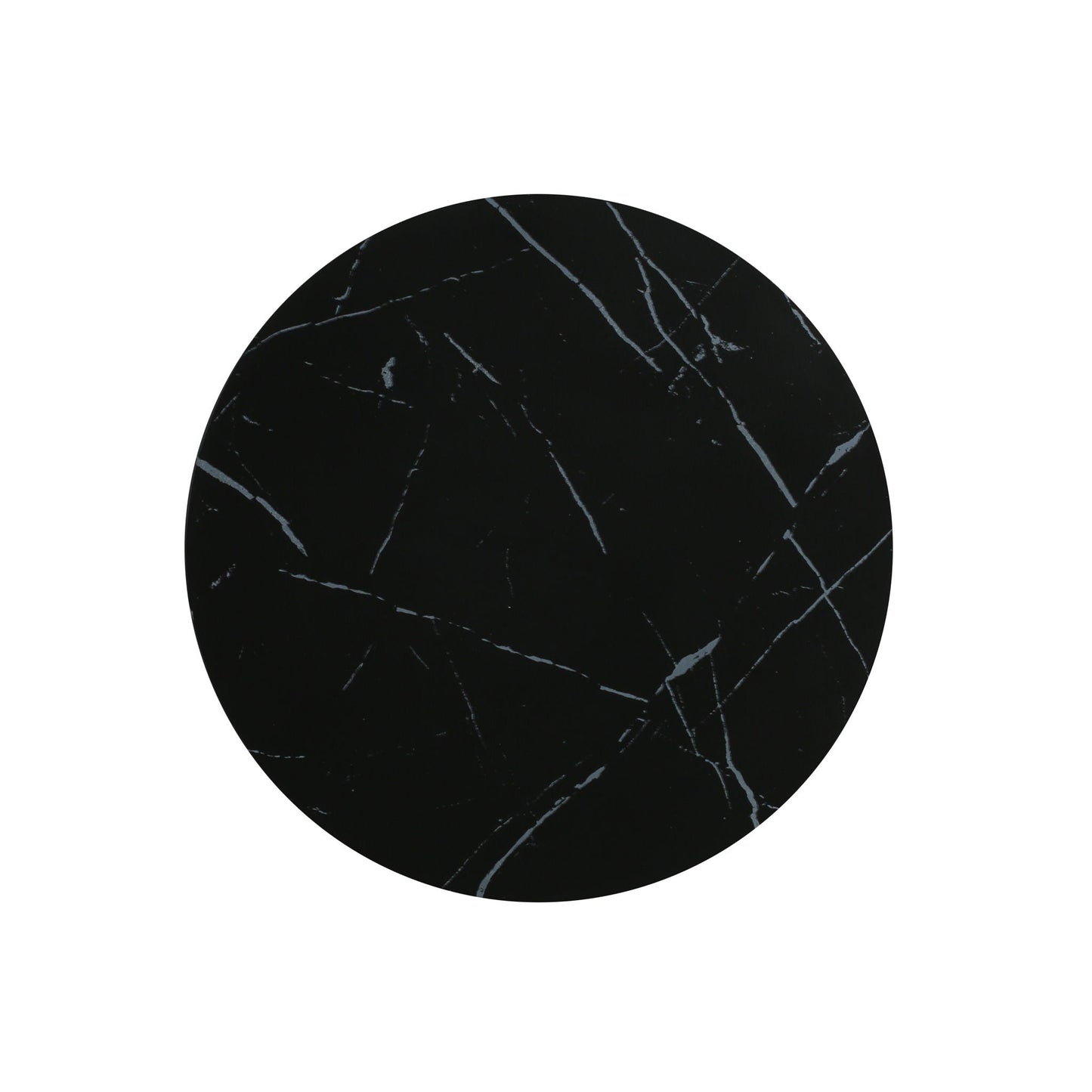 Outdoor Lightweight Concrete Side Table round black surface with white veining on Tampa Home & Garden Store