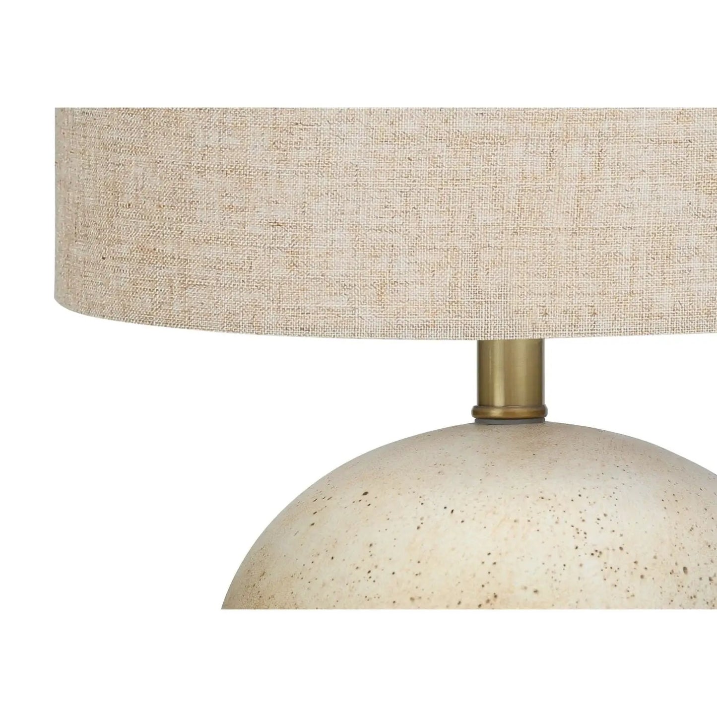 Table lamp Unique Piece Furniture with speckled ceramic base and beige linen shade on Tampa Home & Garden Store