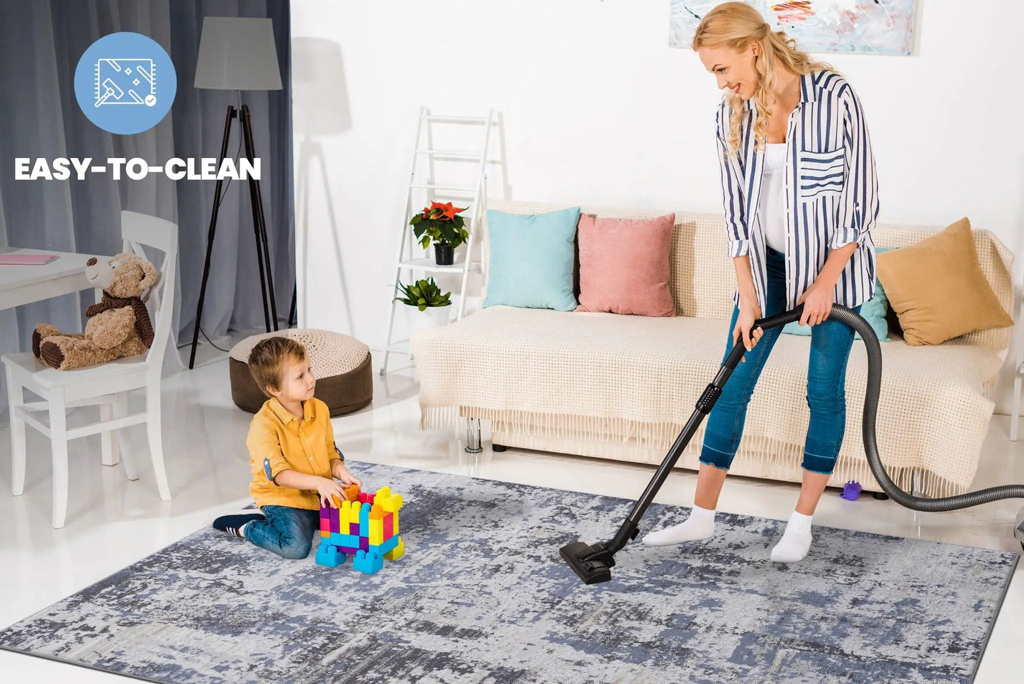 Payas Abstract Area Rug With Neutral Palette