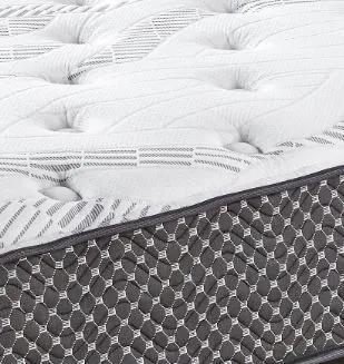 Unique Piece Furniture 10-inch Quilted Hybrid Mattress, white with gray side, medium firm on Tampa Home & Garden Store