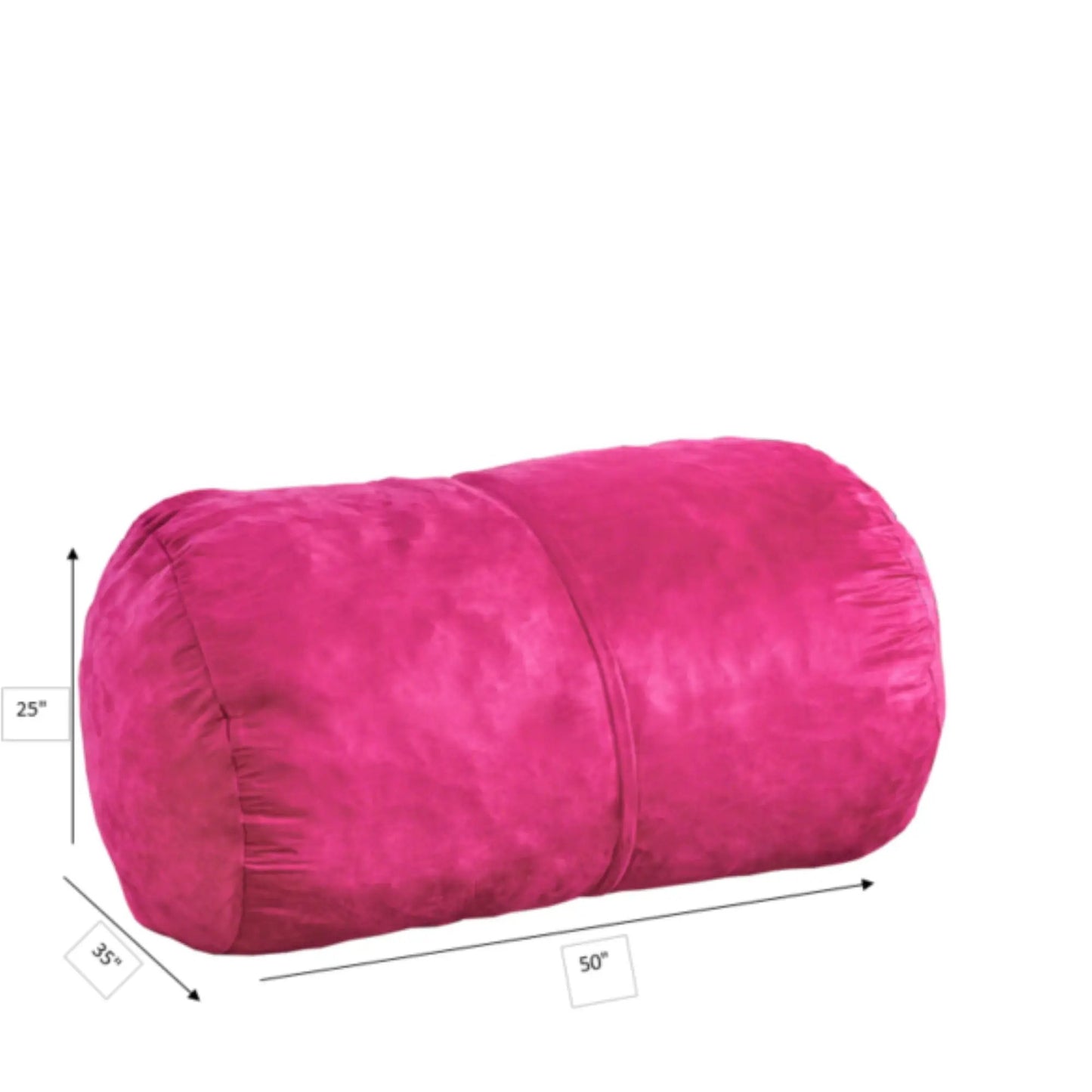 Michael Modern Cylindrical Suede Bean Bag Chair