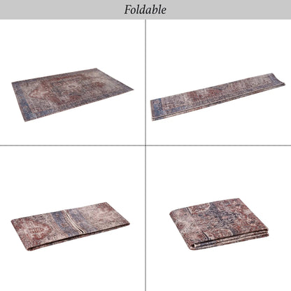 Maval Washable Area Rug With Medallion Pattern