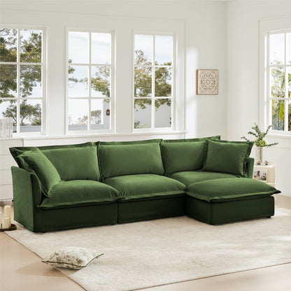 A New Chenille Sectional Sofa and Soft Backrests