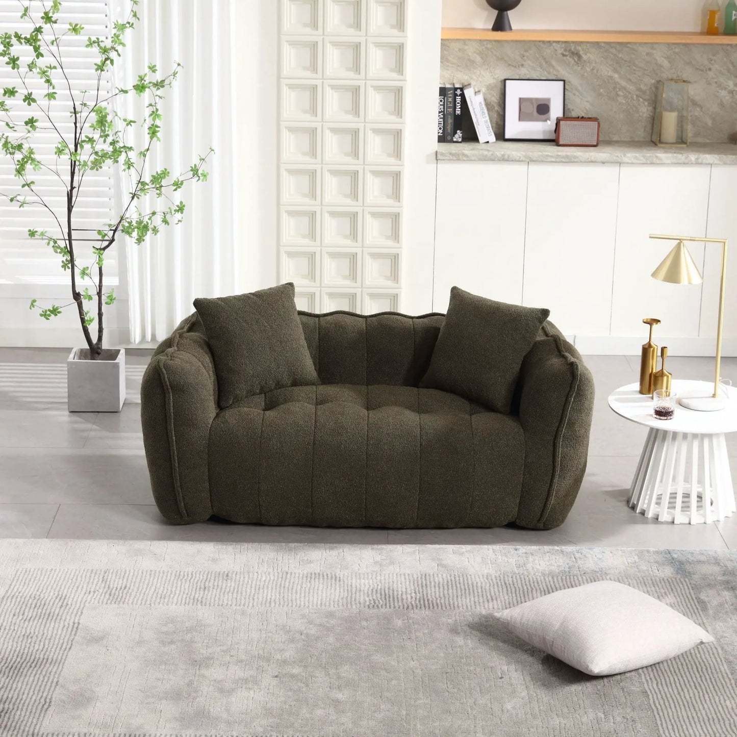 Cozy Beanbag Chair With Resilient Foam Core For 2