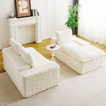 Modular Convertible Sofa and Twin Chaise Lounge