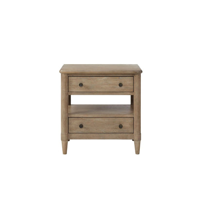 Open Nightstand With 2 Drawers and Felt Lined Top