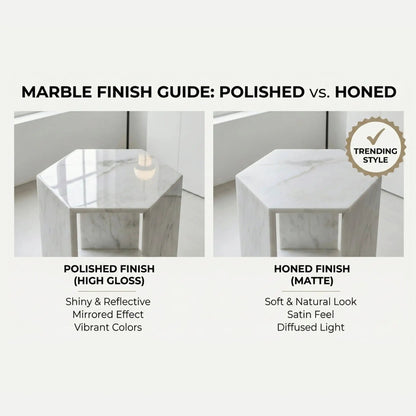 Hexagon Side Table in Modern Minimalist Style
