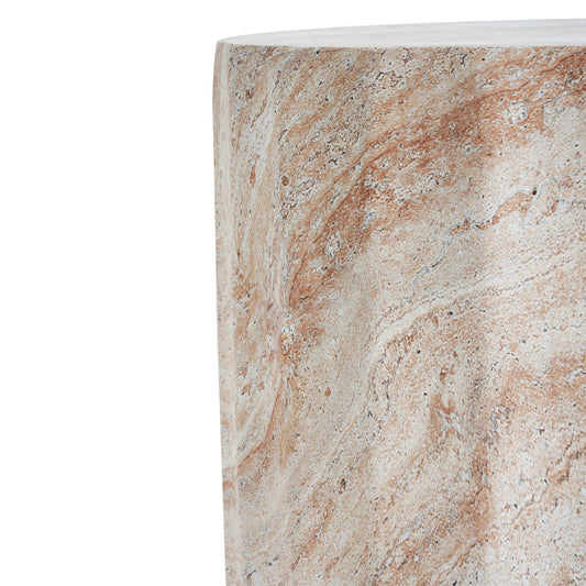 Indoor and Outdoor Concrete Side Table Beige