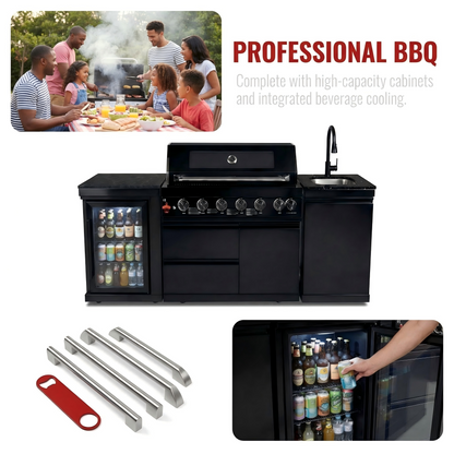 6 Burner Outdoor Grill with Stainless Steel