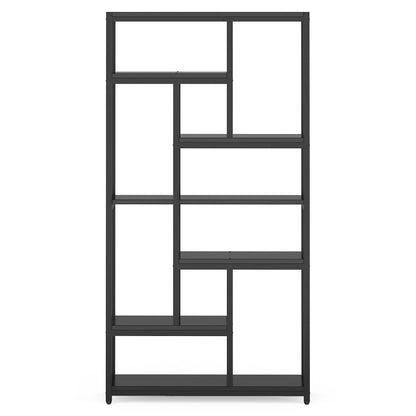 Extra Tall 7-Tier Industrial Etagere Bookcase in dark metal finish by HouseOfZazla on Tampa Home & Garden Store