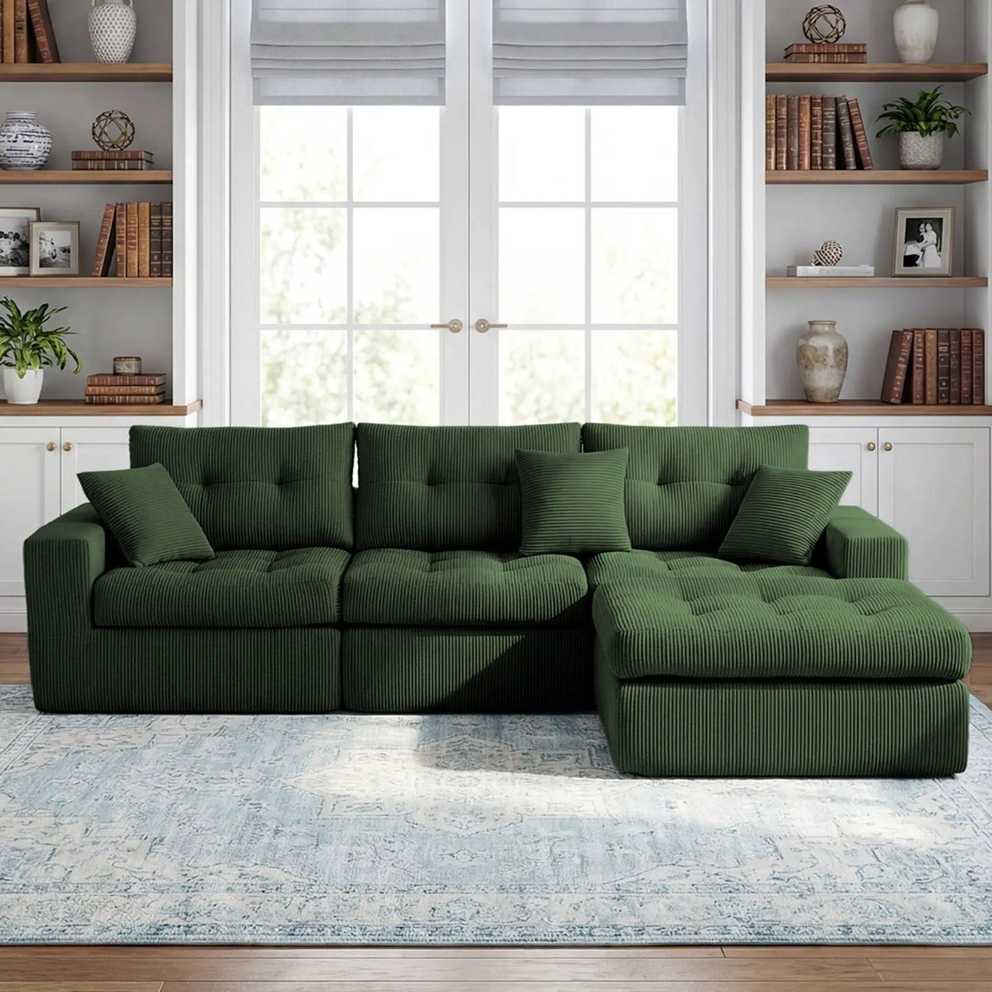 Corner Chaise L-Shaped Sectional Sofa Bed