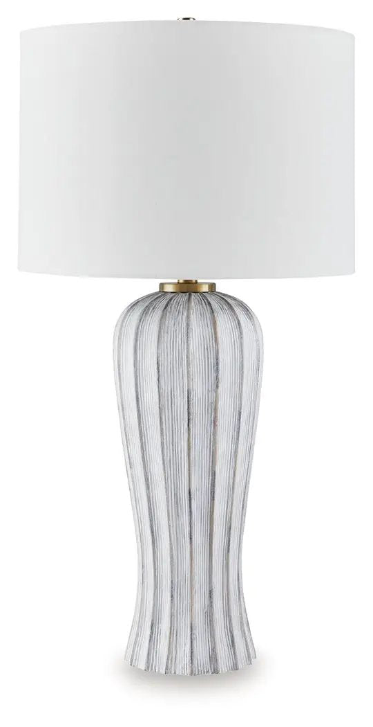 Lanwell Poly Table Lamp Antique Gray Finish