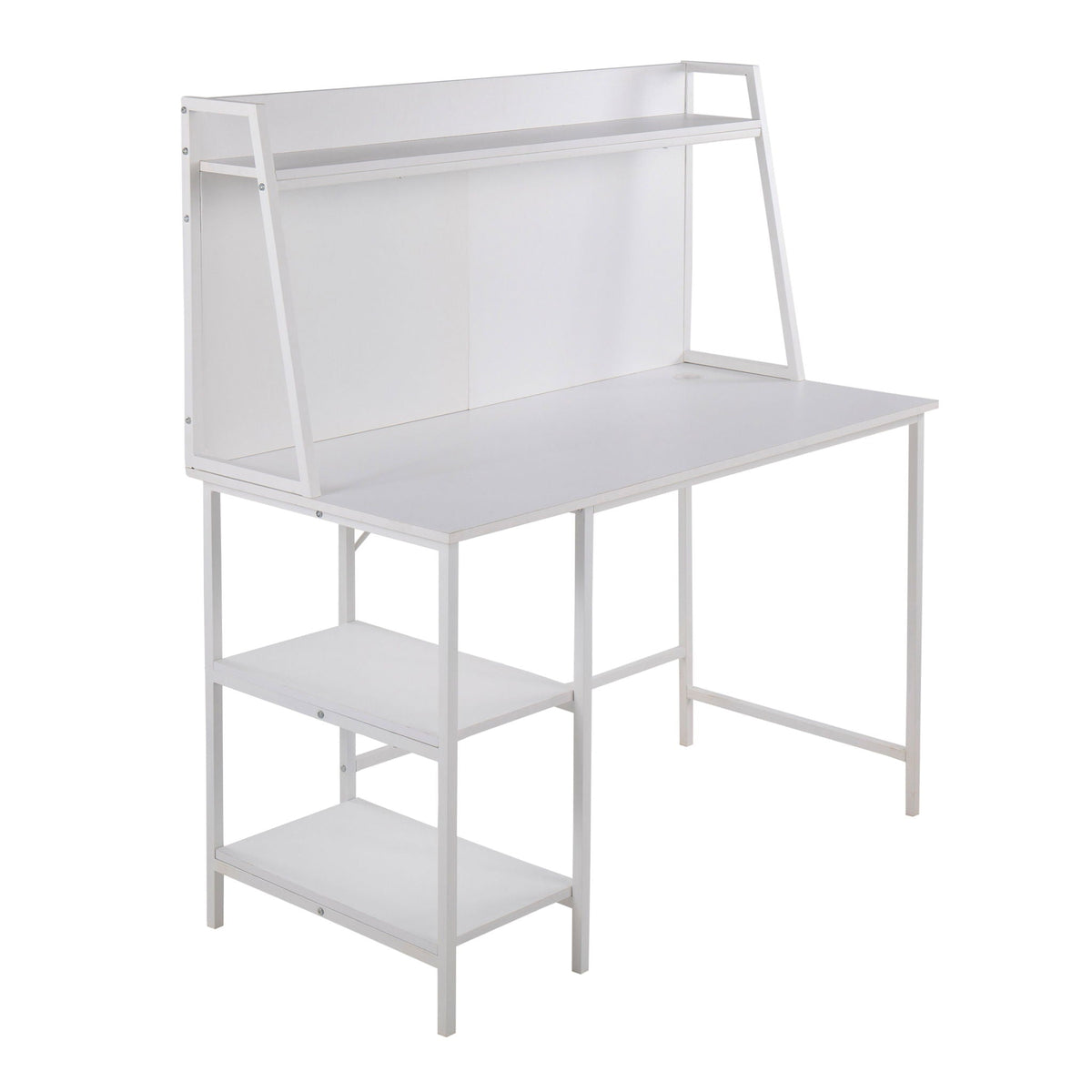 Contemporary lift top desk with shelf storage in white by HouseOfZazla on Tampa Home & Garden Store