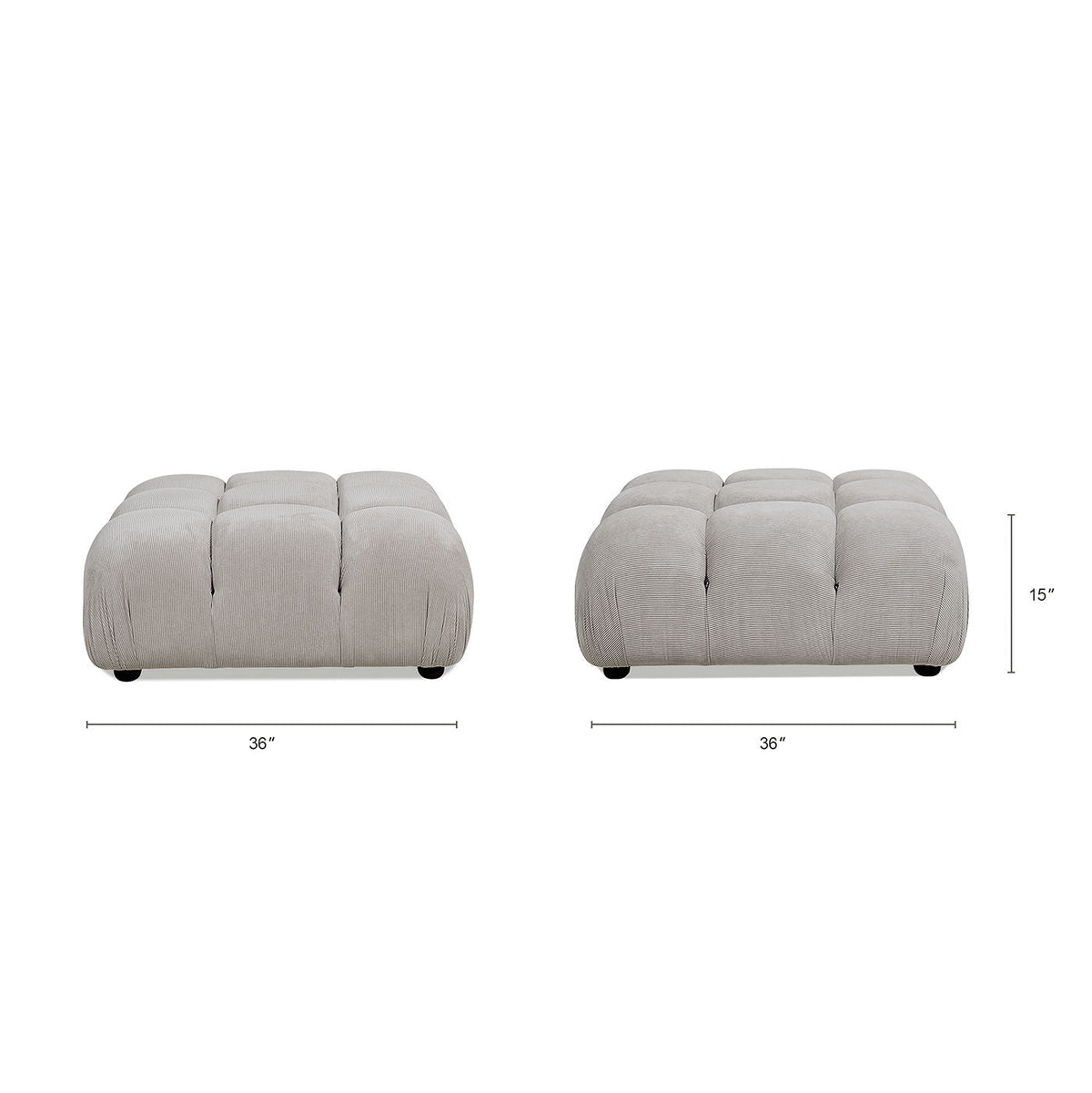 Bubble Modular Modern Cocktail Ottoman in beige fabric by HouseOfZazla, coffee ottomans on Tampa Home & Garden Store