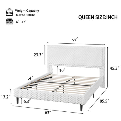 Upholstered bed backrest bench in ivory tufted fabric with wood legs for bedroom on Tampa Home & Garden Store