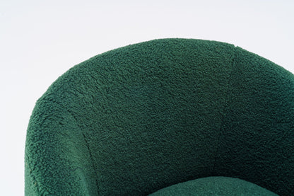 Teddy Fabric and Swivel Barrel Accent Chair