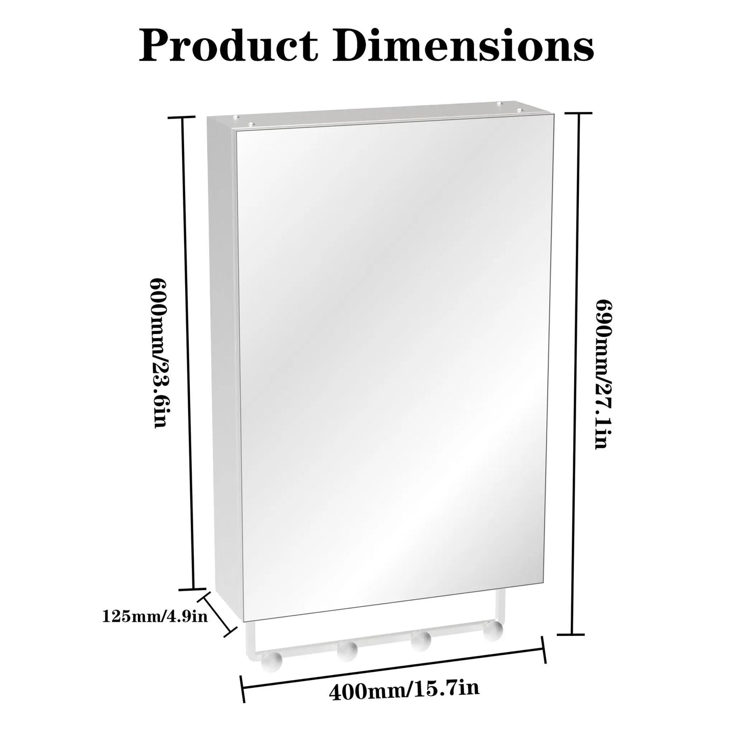 Medicine Cabinet Wall Mounted Mirror With Storage