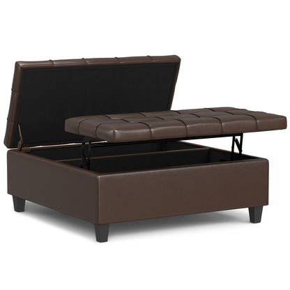 Harrison Upholstered Coffee Table Storage Ottoman