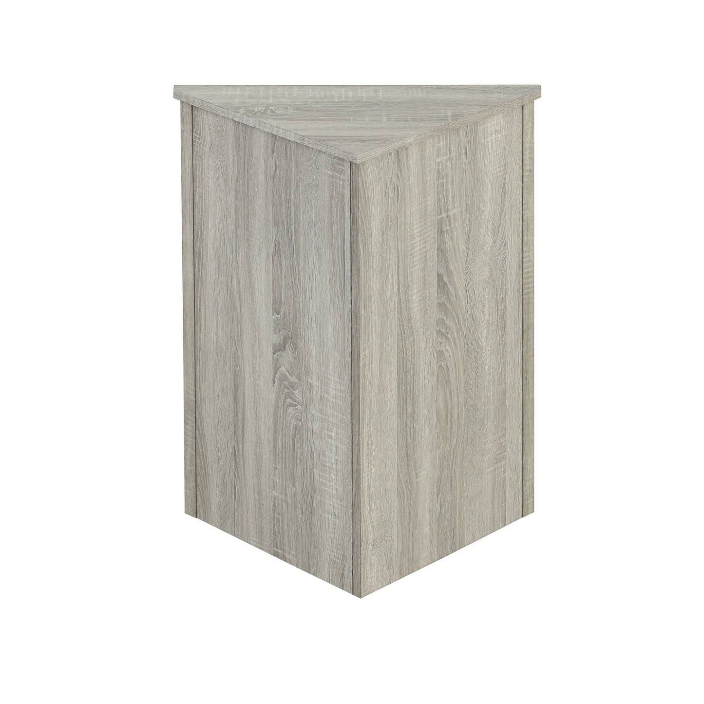 Triangle storage cabinet by HouseOfZazla; grey linen cabinet with adjustable shelves on Tampa Home & Garden Store