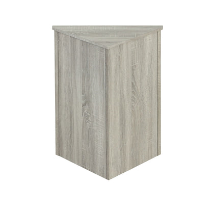 Triangle storage cabinet by HouseOfZazla; grey linen cabinet with adjustable shelves on Tampa Home & Garden Store