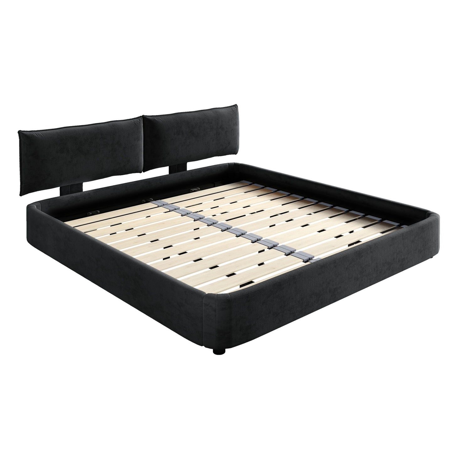 Cloud Bed Frame and Adjustable Padded Headboard
