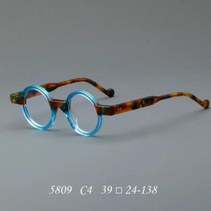 Retro Acetate Frames Glasses Frame blue round rims with tortoiseshell temples FLIPSTYLEZLLC on Tampa Home & Garden Store