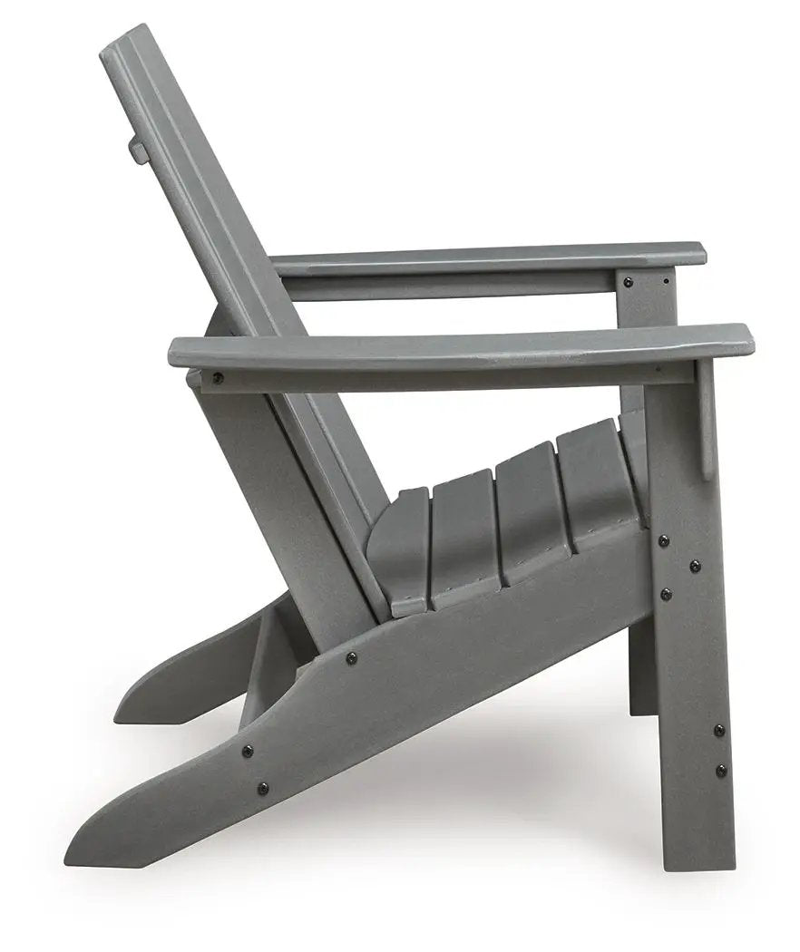 Cove Beach gray Adirondack armchair by Unique Piece Furniture with back and wide armrests on Tampa Home & Garden Store