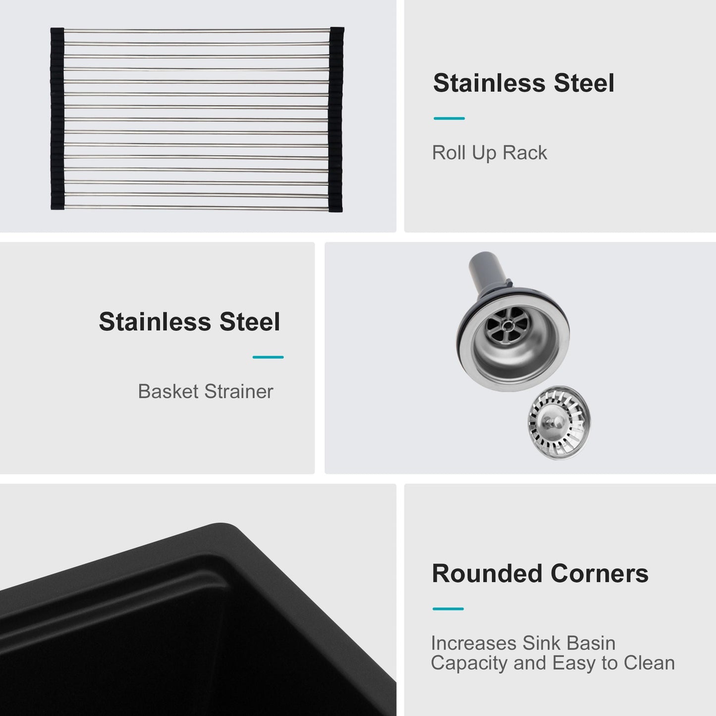Undermount Quartz Composite Kitchen Sink