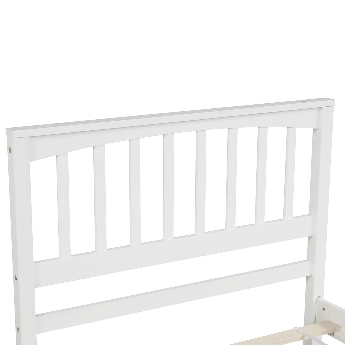 Wood Platform Bed with Headboard and Footboard