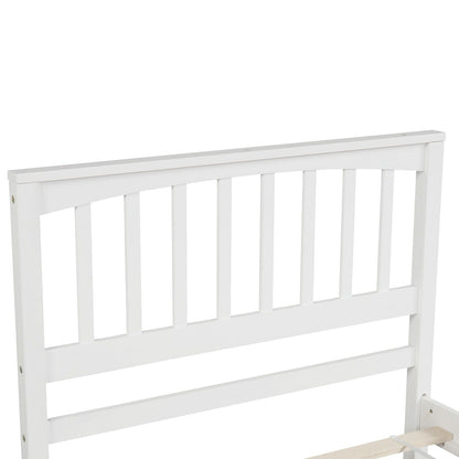 Wood Platform Bed with Headboard and Footboard